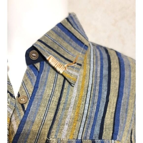 NWT - Lucy Paris Button Down Random Thread 100% Cotton Shirt - Size S